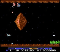 une photo d'Ã©cran de Gradius sur Nintendo Nes